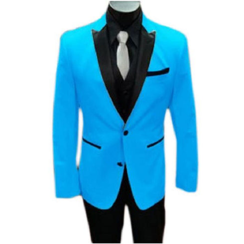 Sky Blue Alberto Nardoni Single Breasted Tuxedo