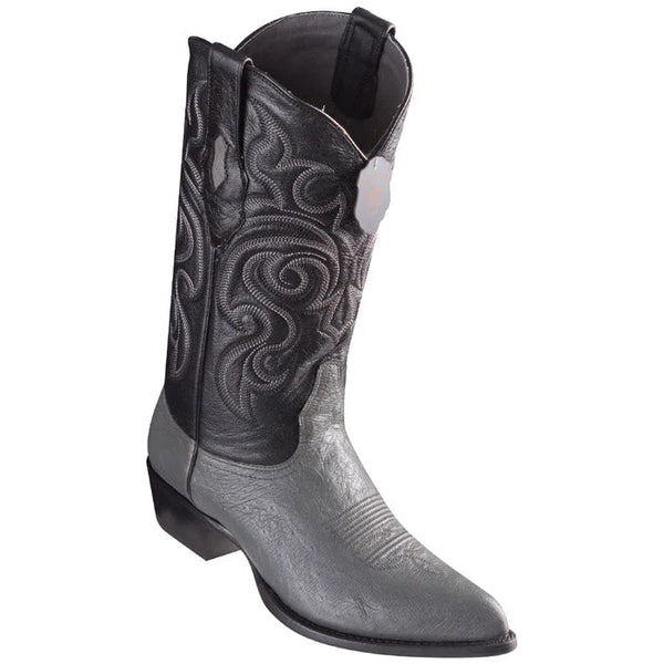 J Toe Cowboy Boots - J Toe Western Boots - Los Altos Boots - Mens Dress Cowboy Boot - Low PricedSmooth Ostrich Boots J-Toe- in Grey