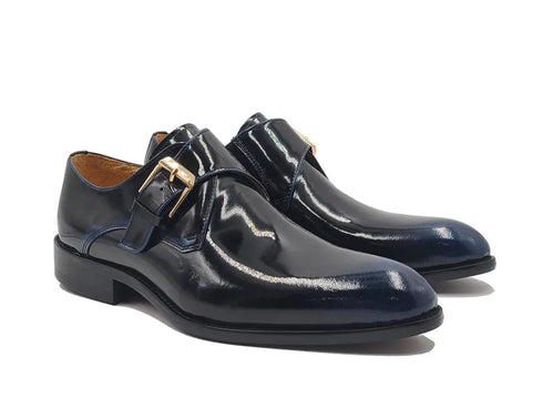 Soft Calf Patent Leather Single Monk Slip-on Carrucci