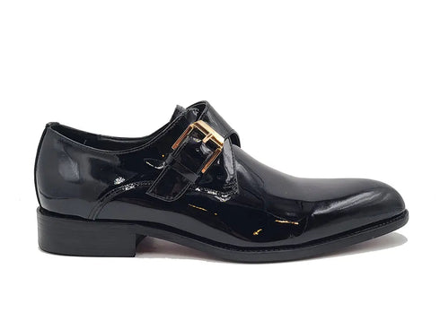 Soft Calf Patent Leather Single Monk Slip-on Carrucci