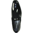 Bravo Mens Classic Plain Toe Slip on Patent Loafer Tuxedo Shoe in Black
