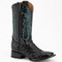 Ferinni Boot - Mens Dress Cowboy Boot  - Ferrini Men's Colt Full Quill Ostrich Square Toe Boots Handcrafted - Black