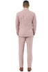 Mens Stacy Adams Double Breasted Summer Suit in Pink Windowpane Plaid