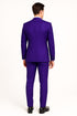 Purple Tuxedo Suit for Men – Stylish Two-Piece Prom and Wedding Suit with Matching Satin Lapel