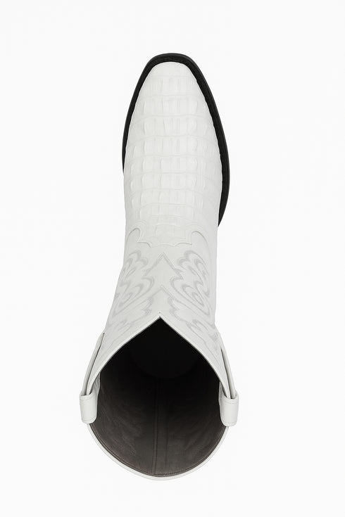 Botas de  Cocodrilo - Caiman Cola Horma Puntal- A