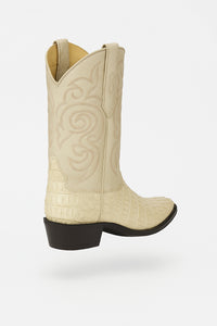 Botas de  Cocodrilo - Caiman Cola Horma Puntal- A
