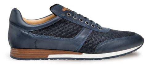 Maxim Calfskin/Suede Blue By Mezlan Made In Spain Brand