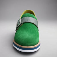 Suede Buckle Monk Strap Shoe