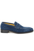 Suede Penny Loafer contrast stitching