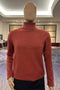 Turtleneck Sweater - Slim in Color Rust