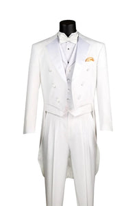 Mens Tuxedo Regular Fit Collection with Tails 3 Piece in Black