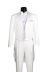 Mens Tuxedo Regular Fit Collection with Tails 3 Piece in Black