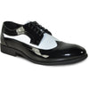 Bravo Mens 1920's Gangster Wingtip Dress Shoe in Black and White
