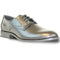 Bravo Mens Plain Round Toe Oxford Dress Shoe in Black