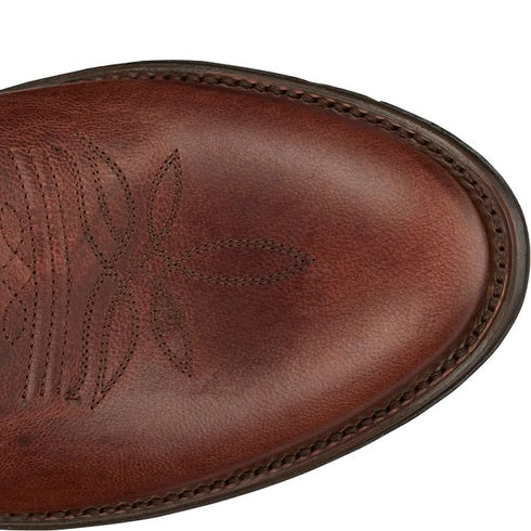 Cognac Round Toe Goat Cowboy Boot