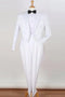 All White Mens Tuxedo -  Wedding Suit - Mens Classic Fit Long Tail Tuxedo In White