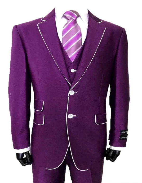 Purple Prom Suit - Purple Prom Outfit - Purple Prom Sharkskin Tuxedo