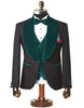 "Dark Teal Tuxedo" - Tailored-Fit Mens Teal Prom Suit - Teal Blue Suit Dark Teal