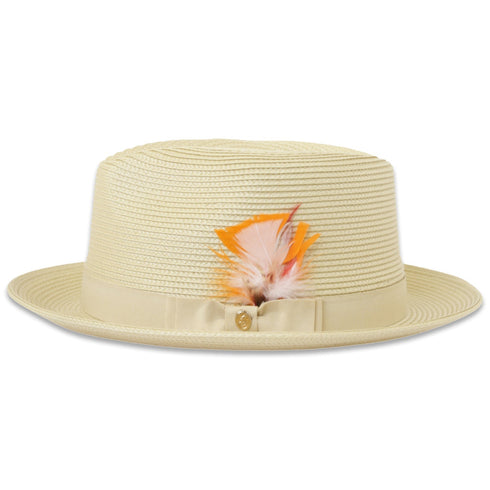 Tapa Crushable Straw Hat Fedora in Tan