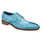 Belvedere Valter Summer Blue Genuine Caiman Crocodile and Lizard Dress Shoes