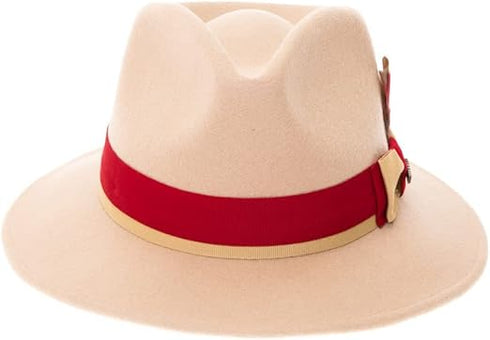 Grayson Fedora Crushable 100% Australian Wool Traveler Two Tone Tan Hat