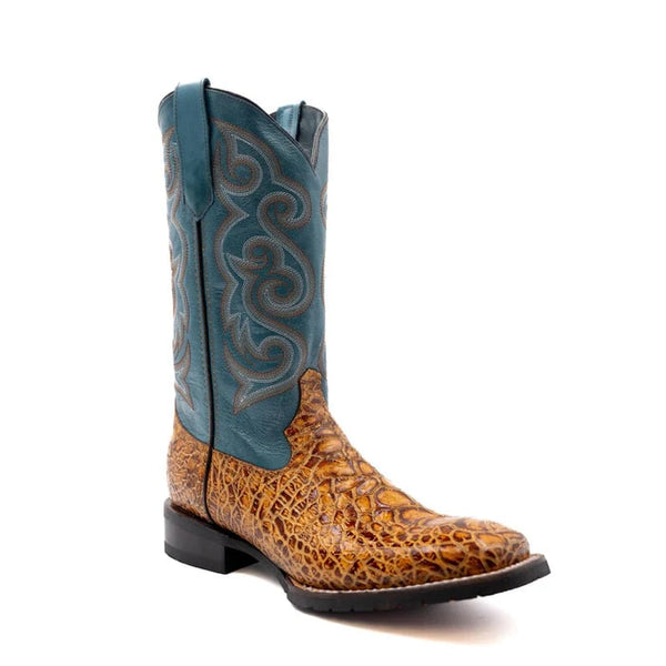 Ferinni Boot - Mens Dress Cowboy Boot  - Men's Ferrini Kai Sea Turtle Print Boots Handcrafted Tan