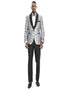 Monochrome Rose 3pc Tuxedo w/ Double Breasted Vest by Tazio