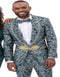 Turquoise Suit - Mens Teal Suit - Light Blue Polka Dot Suit Teal and Turquoise Prom Tuxedos