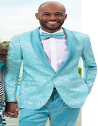 Turquoise Suit - Mens Teal Suit - Light Blue Suit Teal and Turquoise Prom Tuxedos