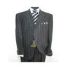 Celebrity Jet Black Pinstripe Rayon Fabric 1920'S 30'S Fashion Look Available In 2 Or Three