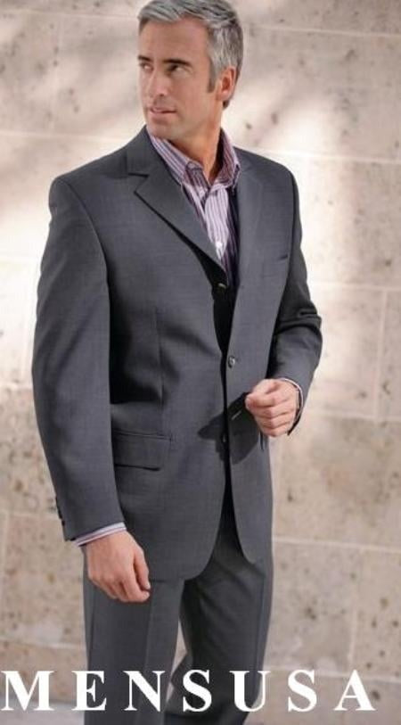 Men's Gray Super 140's Jacket With SHIRT and TIE Available in 2 or Three ~ 3 Buttons Style Regular Classic Cut Quilted Jackets