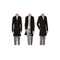 Three Quarter Car coat Single Breasted Black Wool Jacket