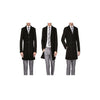 Three Quarter Car coat Single Breasted Black Wool Jacket
