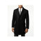 Three Quarters Length Black Wool Carcoat-Peacoat