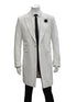 Mens White Velvet Victorian Tailcoat Tuxedo – Three Quarter Length Cutaway Stage And Wedding Jacket