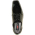 Bravo Mens Modern Pointy Square Toe Oxford Patent Tuxedo Shoe in Black