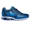 Men's Belvedere Todd Ostrich Leg Sneaker in Antique Ocean Blue