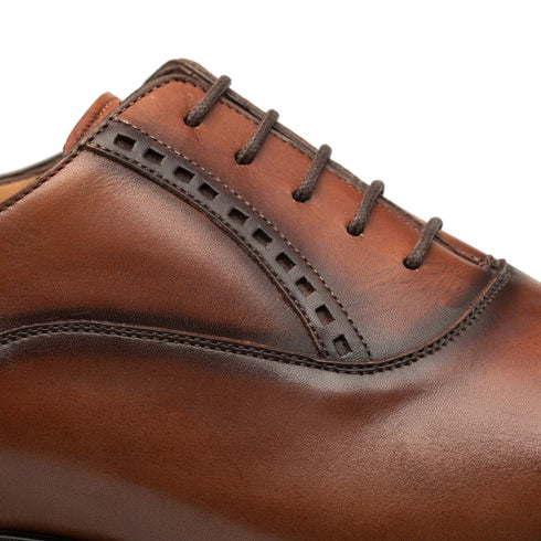 Amaro Leather Cap Toe Cognac By Mezlan Made In Spain Brand