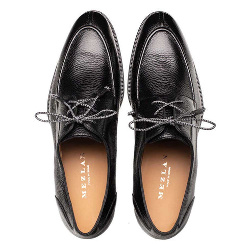 Fratello Split-Toe Deer Black Men’s Lace up Shoes By Mezlan Made In Spain Brand