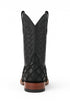 Los Altos Men's Black Matte Genuine Pirarucu Wide Square Toe Boot
