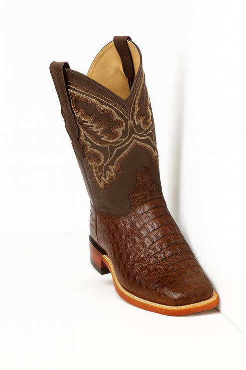 Botas Cuadrada de Cocodrilo Caiman Lomo