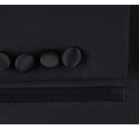 Mens Traditional Two Button Classic Fit Notch Black Tuxedo