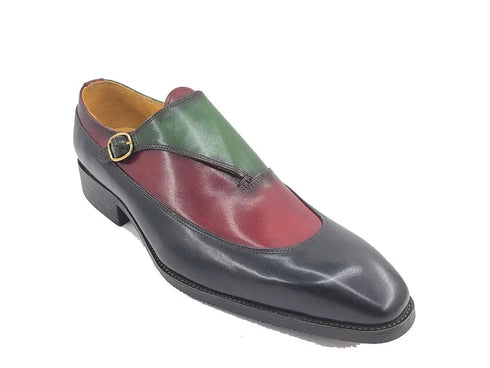 Tri-Tone Single Monk Strap Slip-on