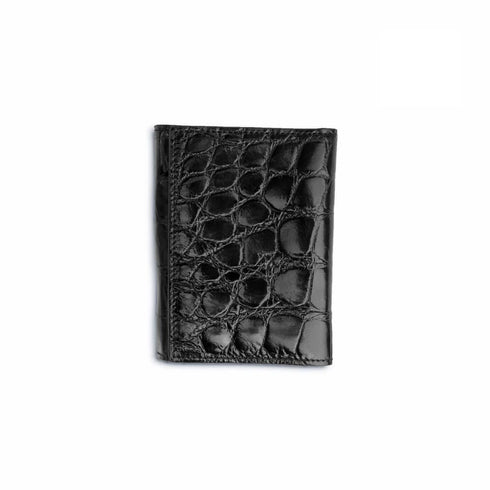 Ferrini Alligator Trifold Wallet Black