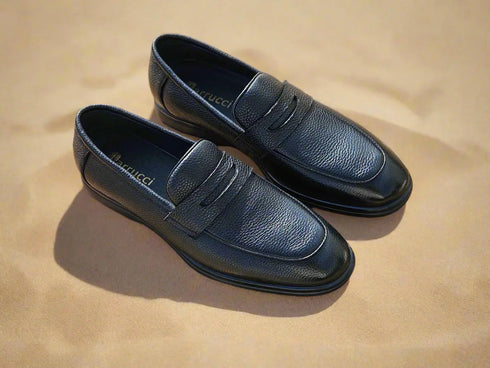 Tumble Calfskin Penny Loafer Carrucci