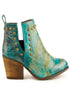 Ferrini Women's Stella Round Toe Ankle Boots Handcrafted - Turquoise