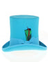 Victorian Steampunk Top Hat - 1800 19th Century - Dressy Loden Felt Top Turquoise Hat