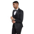 2025 Black Paisley 3pc Men's Suit Tuxedo by Tazzio