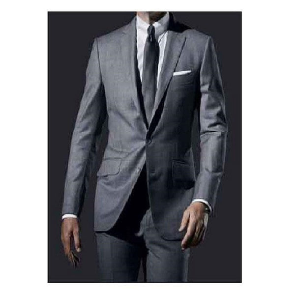 Daniel Craig Suit Mens Daniel Craig James Bond Grey 2 Button Notch Lapel Suit + Matching Shirt And Tie Package - Brand New Quality Suit