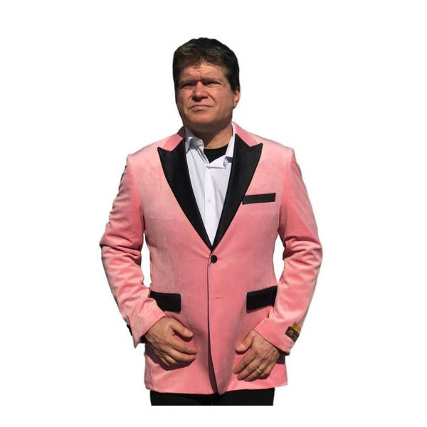 Men's Big And Tall Blazers Pink Cheap Priced Velvet - Velour Clearance Blazer - Mens Big and Tall Sport Coat